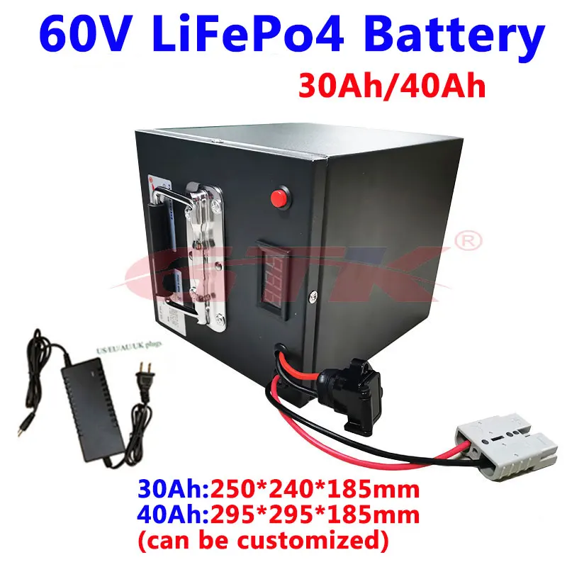 GTK LiFePo4 60V 40Ah 30Ah 20S литиевая батарея с BMS для электрического скутера мотоцикла