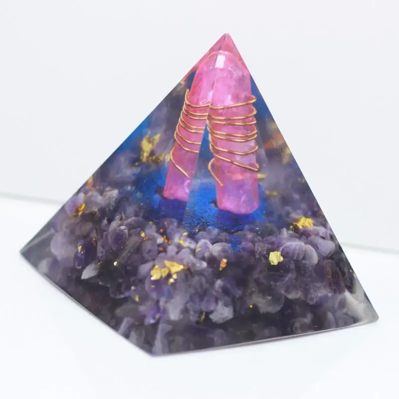 

Orgonite Energy Pyramid Decoration Orgone Accumulator Stone That Changes The Magnetic Field Of Life Reiki Healing Resin Jewelry