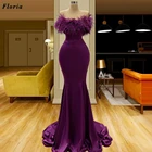 Элегантные вечерние платья Floria с перьями, индивидуальное женское платье 2022, вечерние платья с юбкой-годе Дубая, Арабская одежда для выпускного вечера, платья