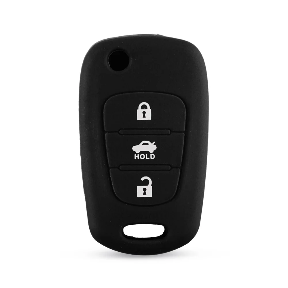 Dandkey 3 кнопки силиконовый чехол для автомобильного ключа Kia RIO K2 K5 Sportage Sorento Hyundai i20