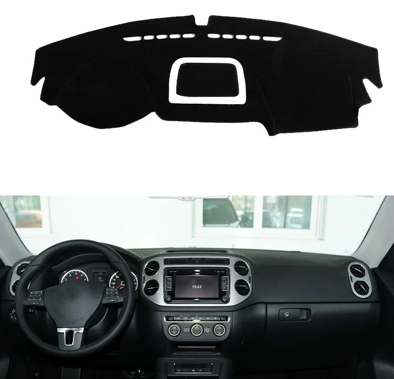 

For Volkswagen VW Tiguan 2009-2015 Car Dashboard Cover Mat Dashmat Pad Anti-UV Sun Shade Instrument Panel Carpet Car Accessories