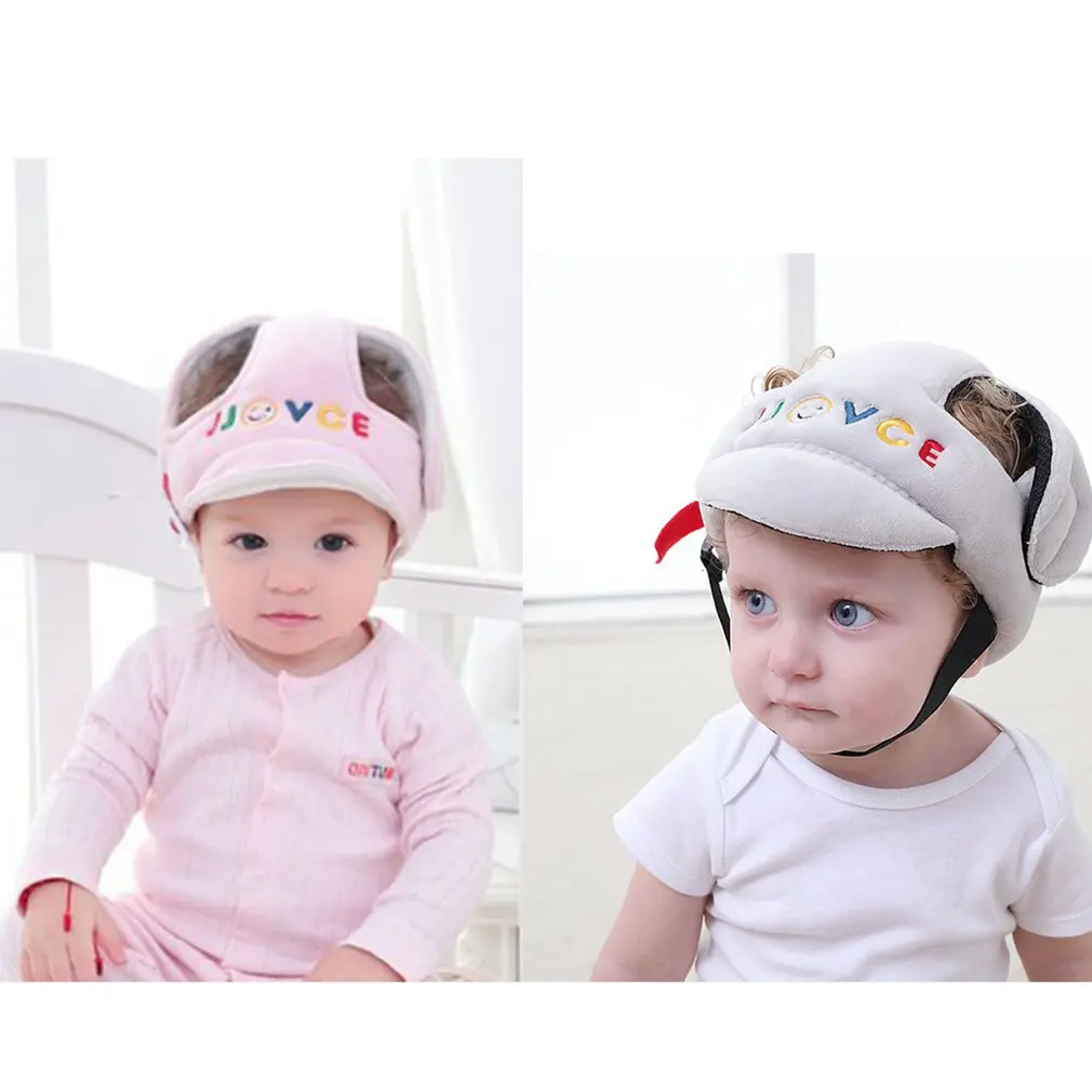 

Baby Anti-Fall Head Protection Cap Baby Toddler Anti-Collision Hat Shatter-Resistant Hat Child Safety Helmet Headgear Gray