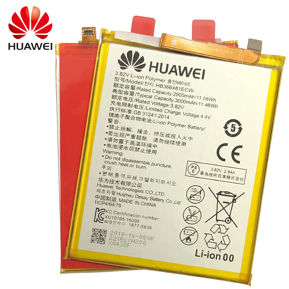 Hua Wei настоящий 3000 мАч HB366481ECW для huawei p9/p9 lite/honor 8/p10 lite/y6 II/p8 lite/p20 lite/p9lite аккумулятор+ инструмент