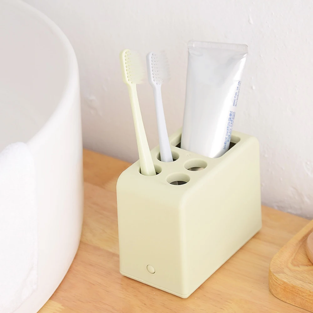 

Fashion MultiFunctional Toothbrush Holder 5 Slots Cute Toothpaste Dispenser Stand Kitchen Bathroom Accessories Storage Rack