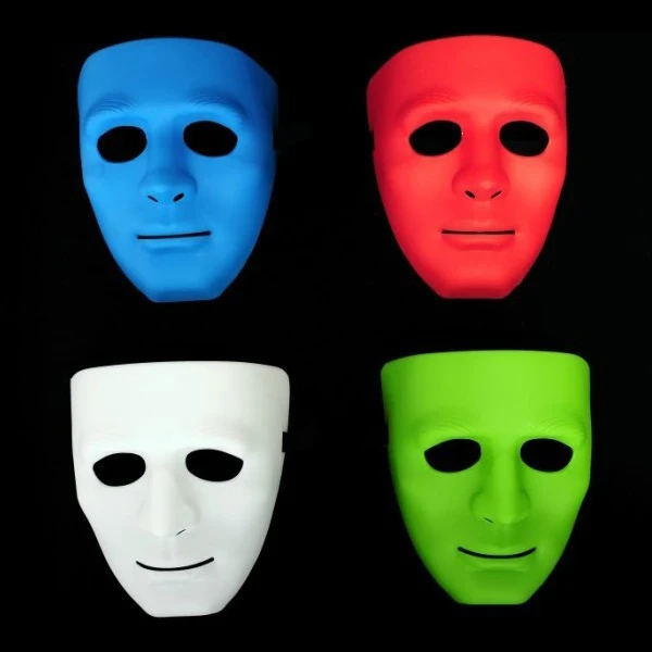 DIY белая маска Бумага полный уход за кожей лица оперы Маскарадная однотонная