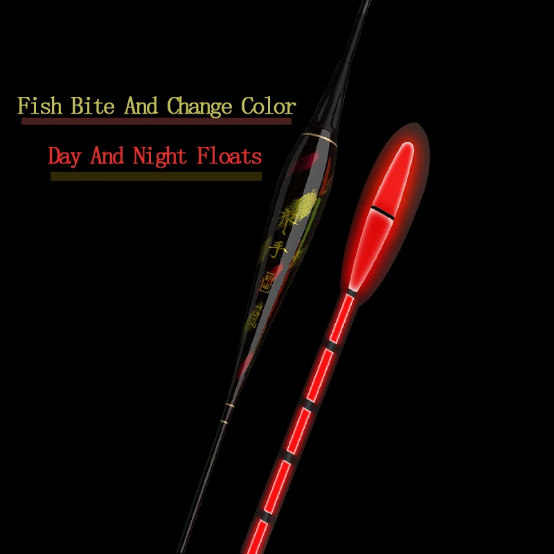 

1PCS 2021 RQNQ New Fish Bite Automatic Reminder Color Change Smart LED Fishing Ultra Thick Tail Electronic Luminous Buoy
