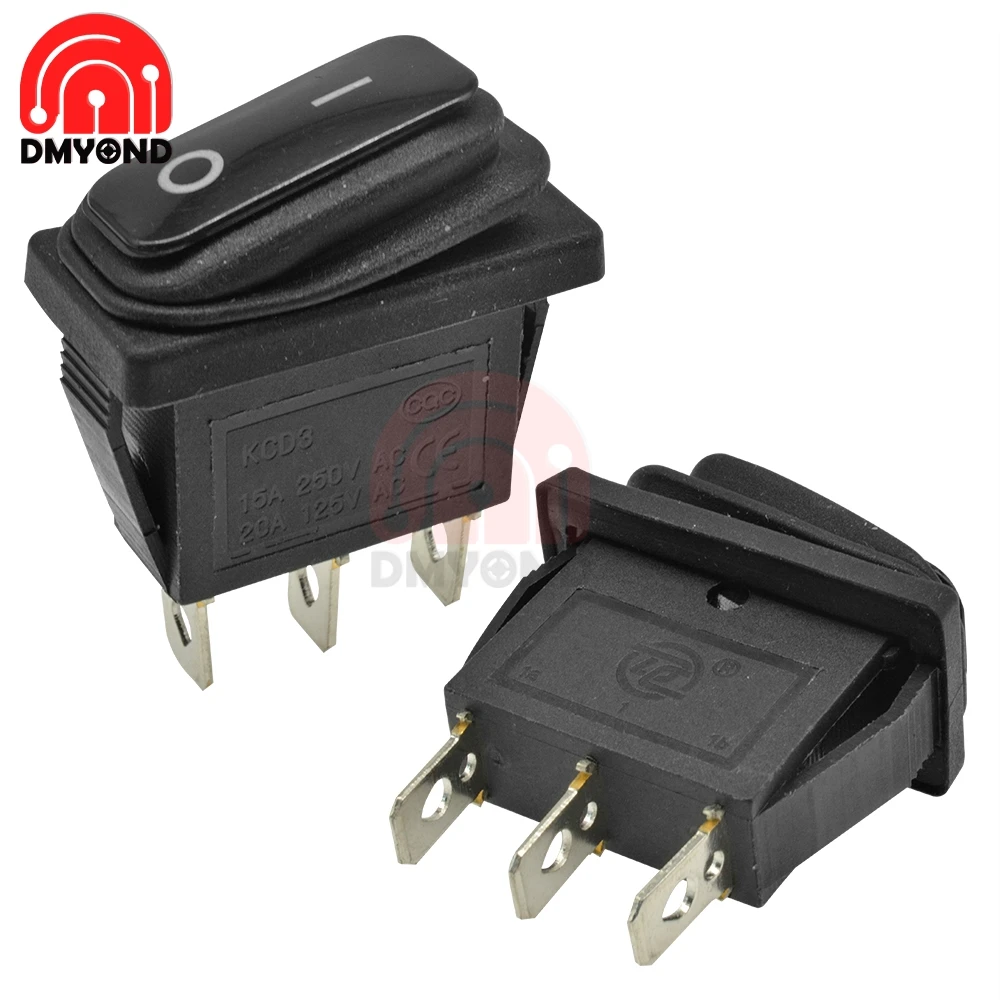 Кулисный Переключатель водонепроницаемый ВКЛ ВЫКЛ 2 положения 3 Pin 3PIN