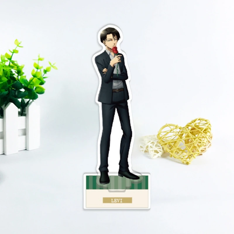 

Anime Attack on Titan Erwin Smith Acrylic Stand Display Model Plate Birthday Cake Decor Toy Cosplay Student Gift