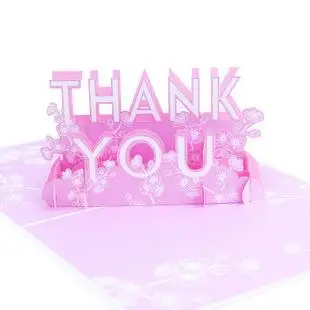 

3d Thanksgiving card Thank you Card Valentine Happy Birthday Christmas Party Wedding Invitations Letter Greeting Cards