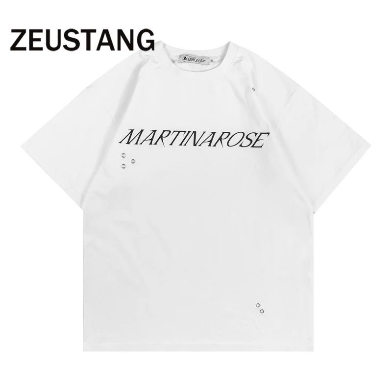

Zeustang Men Fashion Harajuku T Shirt Streetwear Letter Animal Print Tshirts O Neck Spring Summer Hip Hop Short Sleeve Tees Top