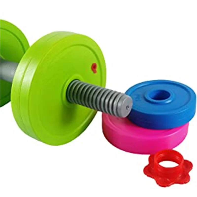 

Toys Dumbbells --Adjustable Dumbbell Fill with Beach Sand or Water-Pretend Toddler Gym Stuff Weights for Exercises