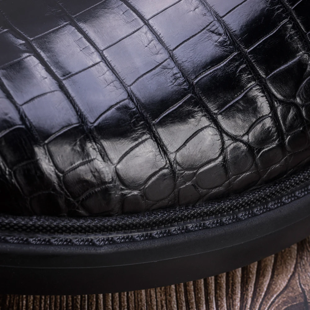 Crocodile Shoes Men Dress 100% Genuine Leather Brand Designer Party Wedding Luxury Men's Leisure Casual Formal Alligator | Обувь