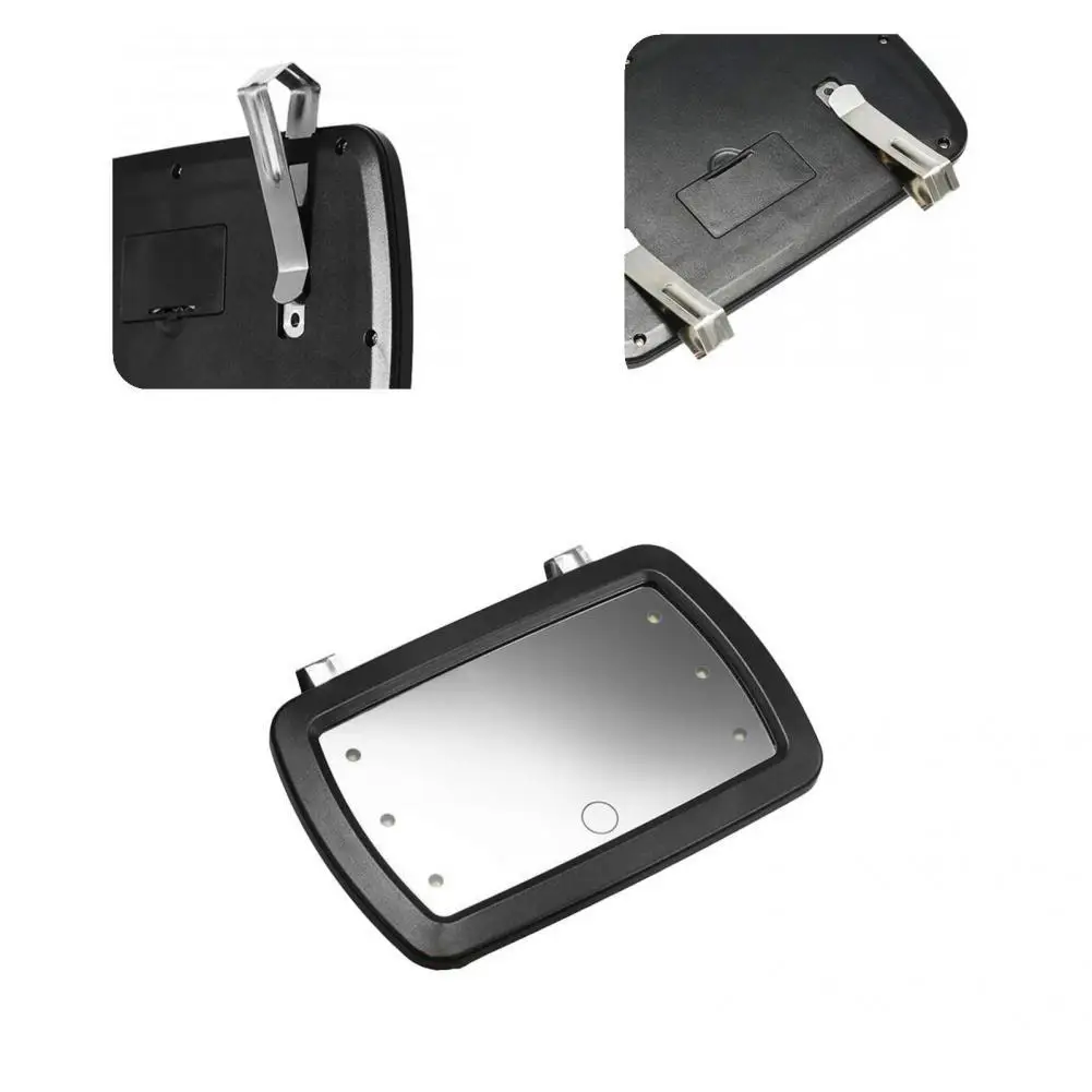 

Автомобильное Зеркало с козырьком, легко устанавливаемое автомобильное зеркало для макияжа, светодиодное зеркало для путешествий