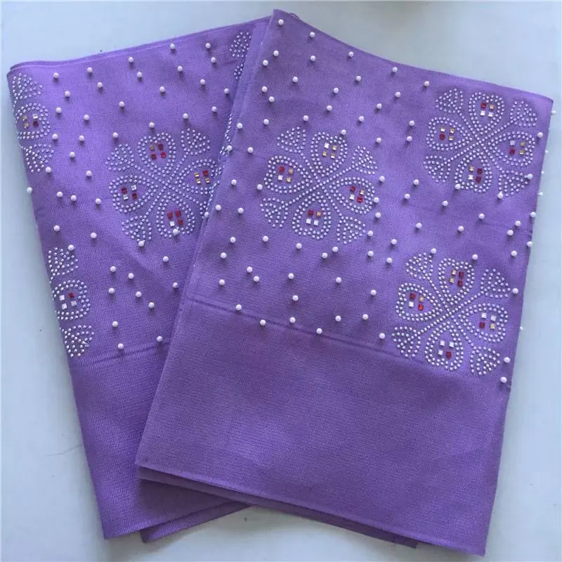 Африканская белая кружевная ткань ASO OKE головной убор с камнями нигерийский головной галстук tissu dentelle gele головной убор кружева тримминги 2 шт