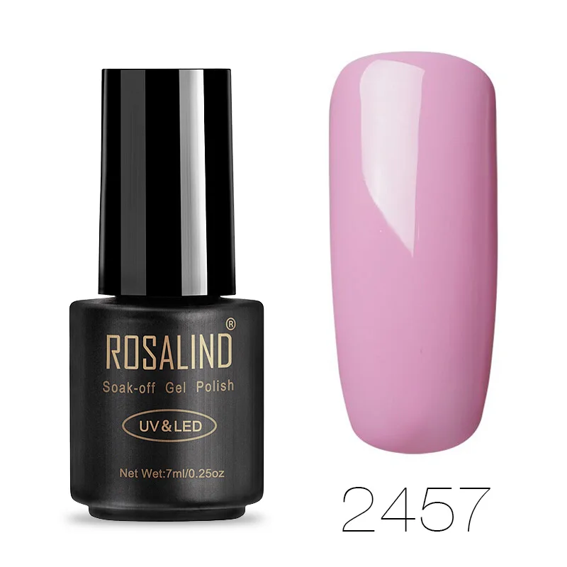 RA2457 ROSALIND Розовый фиолетовый серия гель лак для ногтей все для маникюра ногти маникюр Топ База Набор дизайн ногтей гель лаки - Цвет: RA2457