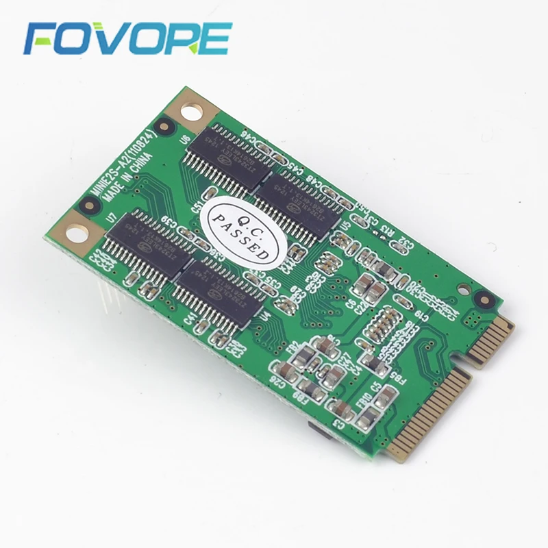 Адаптер Mini PCIe Serial RS 232 port DB9 с 4 портами RS232 на PCI e Card MosChip конвертер чипсетов card|Платы