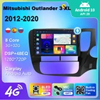 Автомагнитола 2 Din для Mitsubishi Outlander 3 III 2012-2021, Android 10, 4G, Wi-Fi, DSP, BT, Carplay, без DVD-плеера
