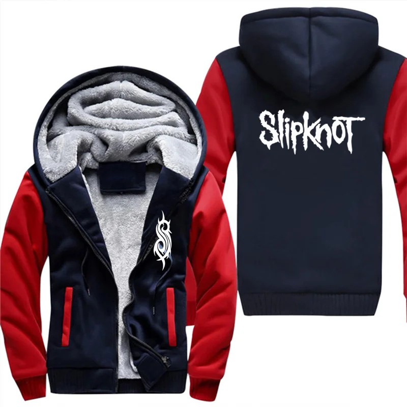 2018 новые зимние пальто тяжелый металл рок группа Slipknot утепленное с капюшоном Для