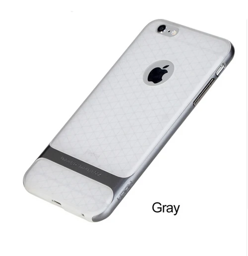 Transparent Grey Чехол Rock Royce для iPhone 6 Plus, роскошный гибридный чехол из ТПУ+ поликарбоната, Прозрачный чехол для iPhone 6S plus, Прямая поставка - Цвет: Transparent Grey