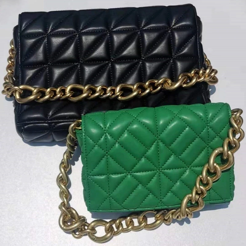 

2021 NEW fashion bags for Women designer Thick Chain Shoulder Underarm Totes Bag Handbag PU Baguette