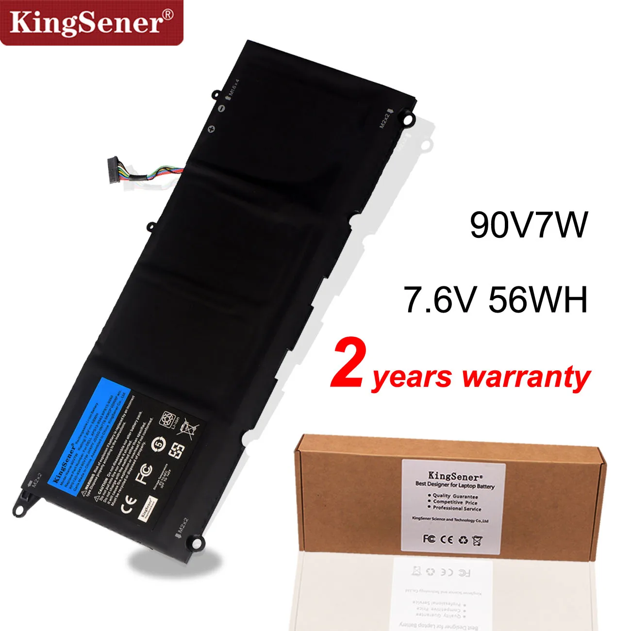 KingSener 90V7W JHXPY JD25G 090V7W Laptop Battery For Dell XPS 13 9343 XPS13 9350 13D-9343 P54G 0N7T6 5K9CP RWT1R 0DRRP 56WH