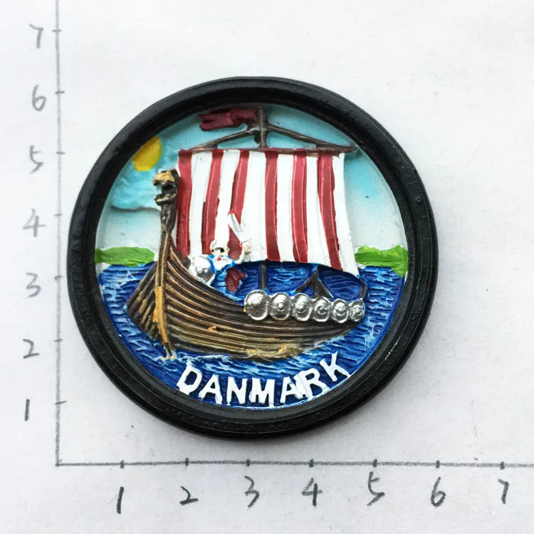 Магнитный сувенир на холодильник скандинавский Дания креативный декор викинги