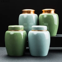 creative antique ceramic storage jar kiln becomes cracked sealed jar kitchen storage container coffee candy jar moisture proof