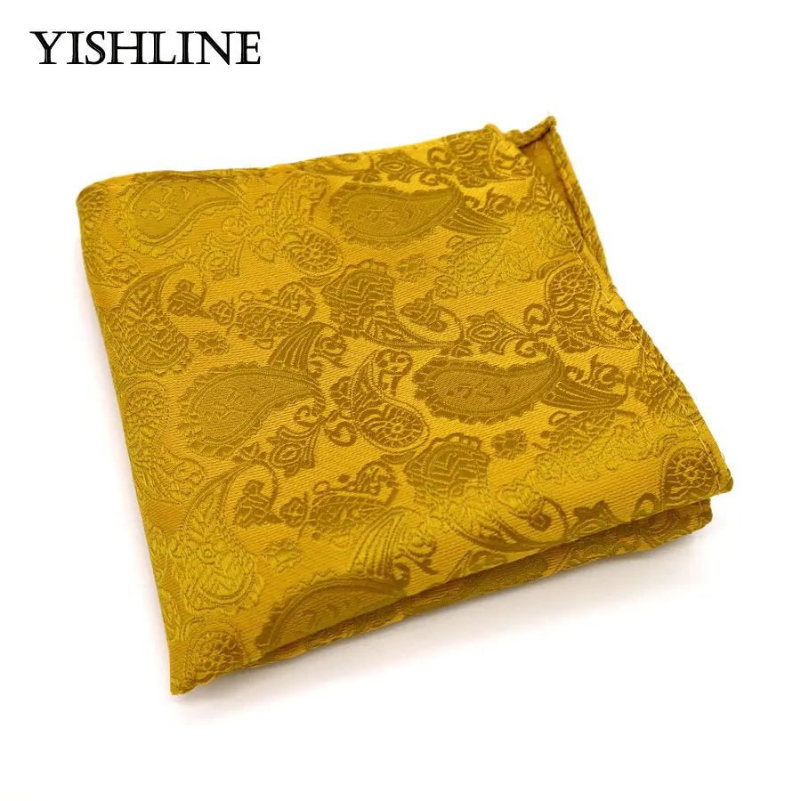 33 цвета модные мужские полиэстер шелковые карманные квадраты 25 см Пейсли дизайн