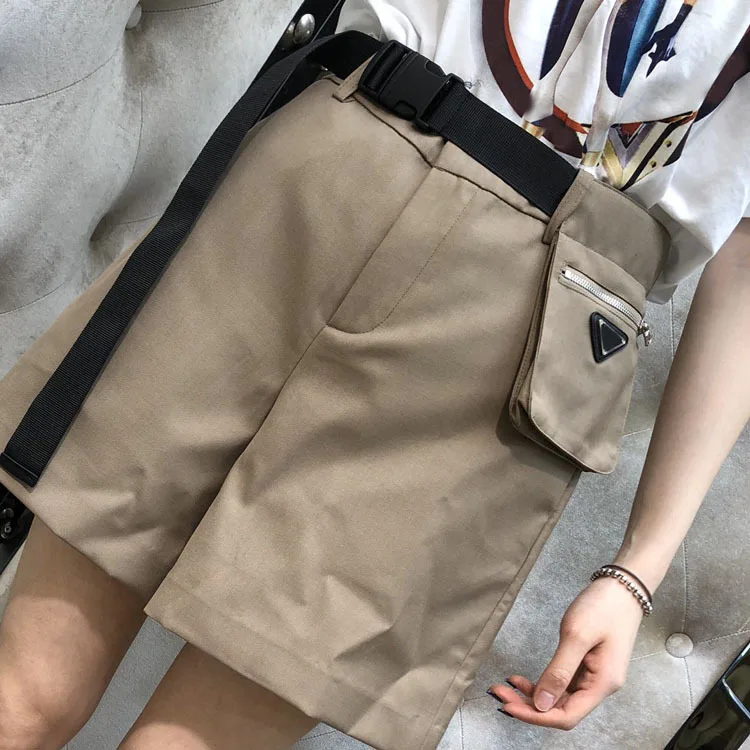 Женские брюки с карманами и ремнем повседневные однотонные в стиле колор