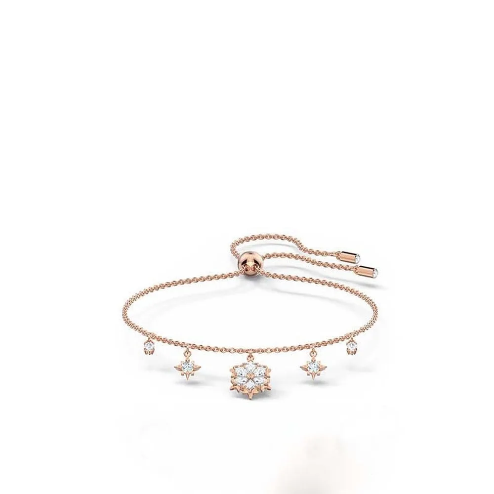 

2020 Fashion Jewelry High Quality SWA1:1 New Style,Charming Cold Winter Snowflake Fragment Series Pendant Necklace Romantic Gift