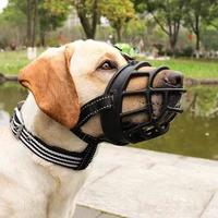 dog muzzles mouth mask reflective muzzle for dogs anti bite barking chew muzzles for small medium large pooch pet dog supplies