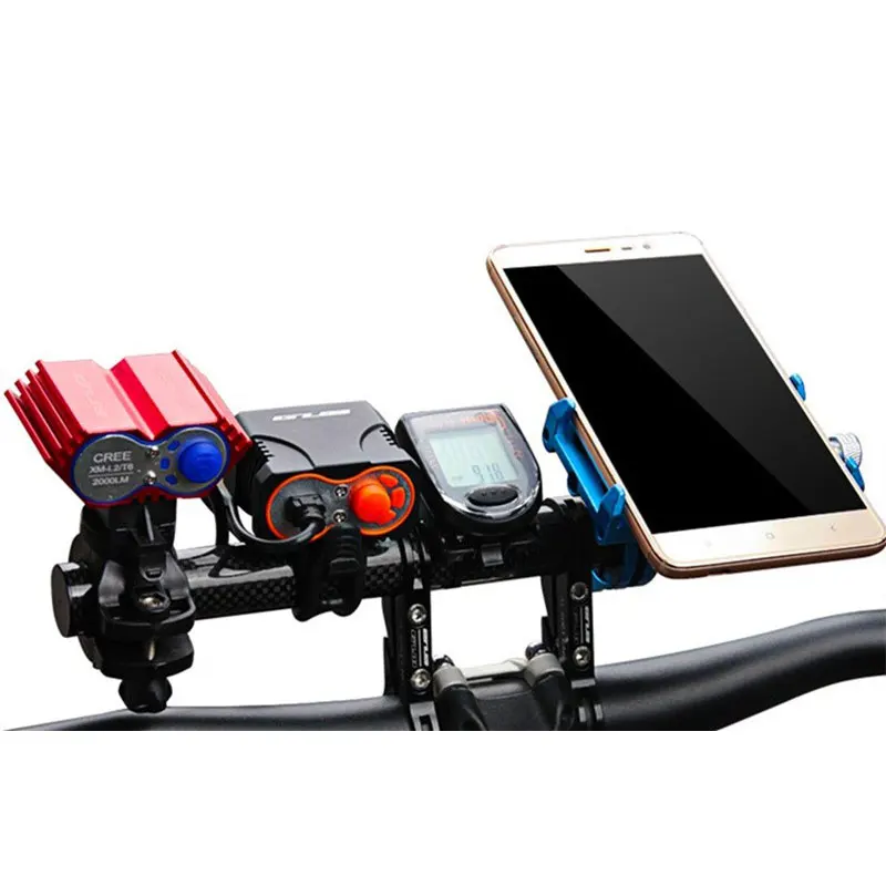 bicycle handlebar bracket 20cm gub g202 bike handlebar extender bell extension lamp holder cycle computer mount phone accessorie free global shipping