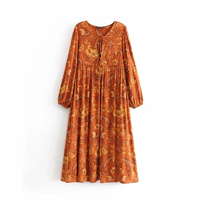 Женское длинное платье-туника в стиле бохо зеленое платье из искусственного