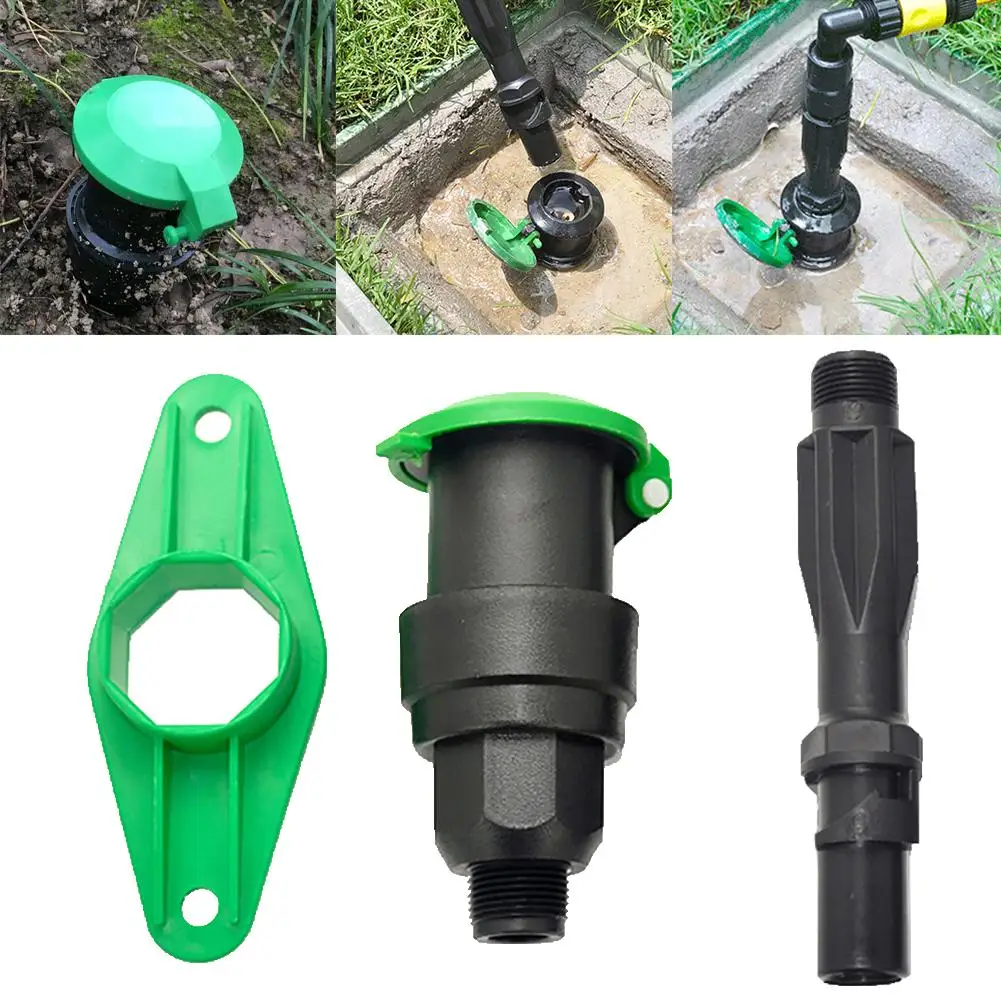 

3/4 inch Garden Irrigation Water Intake Valve Lawn Spray Irrigation Car Wash Male Thread Water Quick Coupling Valve 2 Set