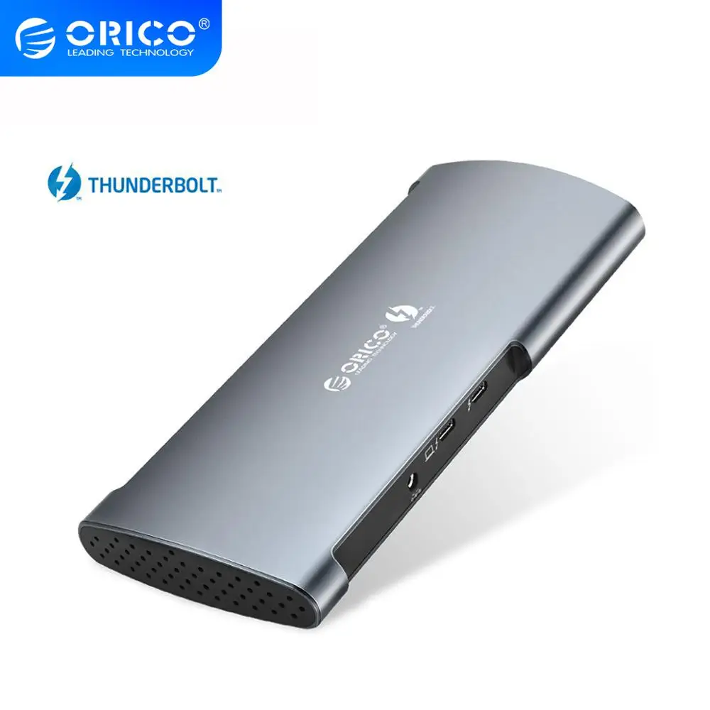 

ORICO 40Gbps TB3 Thunderbolt 3 Dock USB Type C HUB to 8K DP USB3.0 RJ45 SD 60W Charging Adapter For Macbook Pro PC Accessories