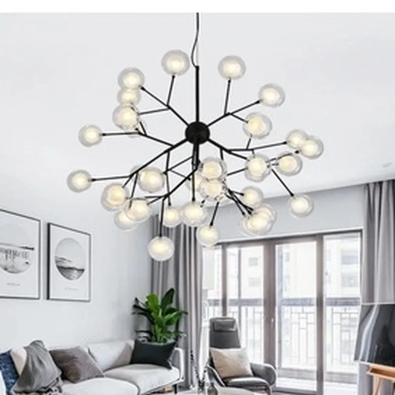 Светодиодная Подвесная лампа G4 с двойным стеклом в стиле пост-модерн для