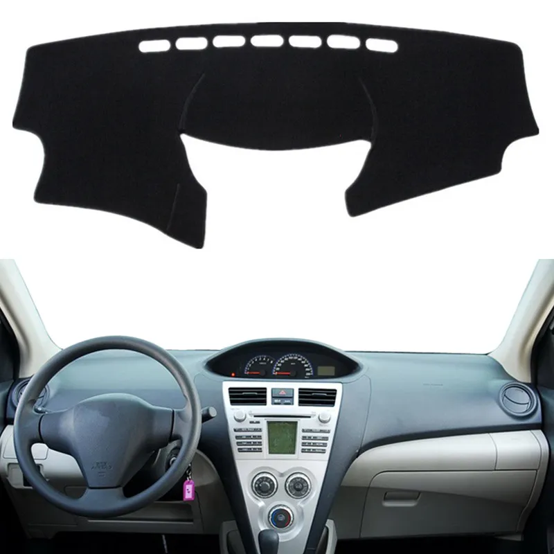 

For Toyota Vios Yaris Belta Soluna XP90 2008-2013 Dashmat Dashboard Cover Mat Pad Dash Sun Shade Protect Carpet Car Accessories