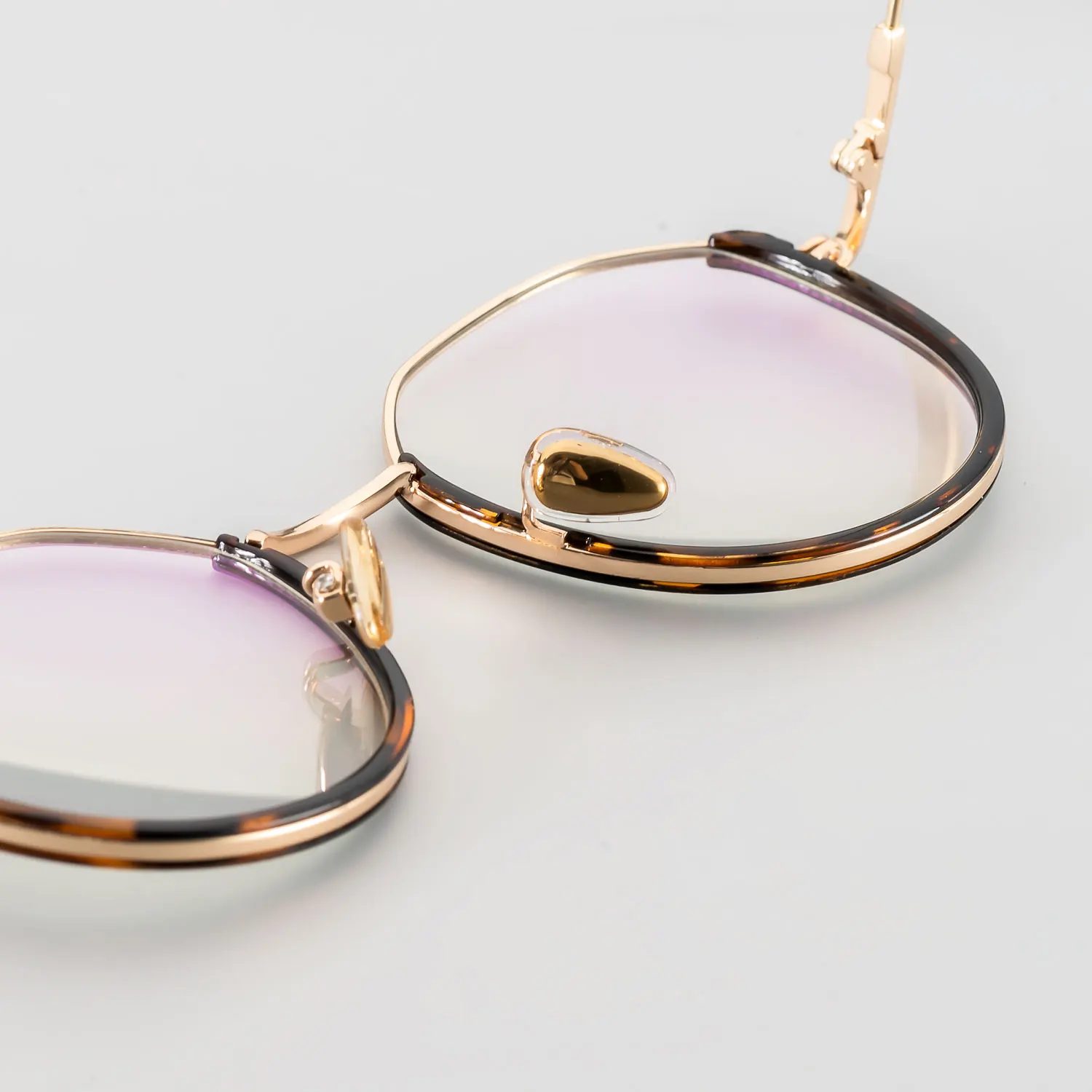 51032 Полуободковые круглые металлические оправы для очков мужчин и женщин Модные