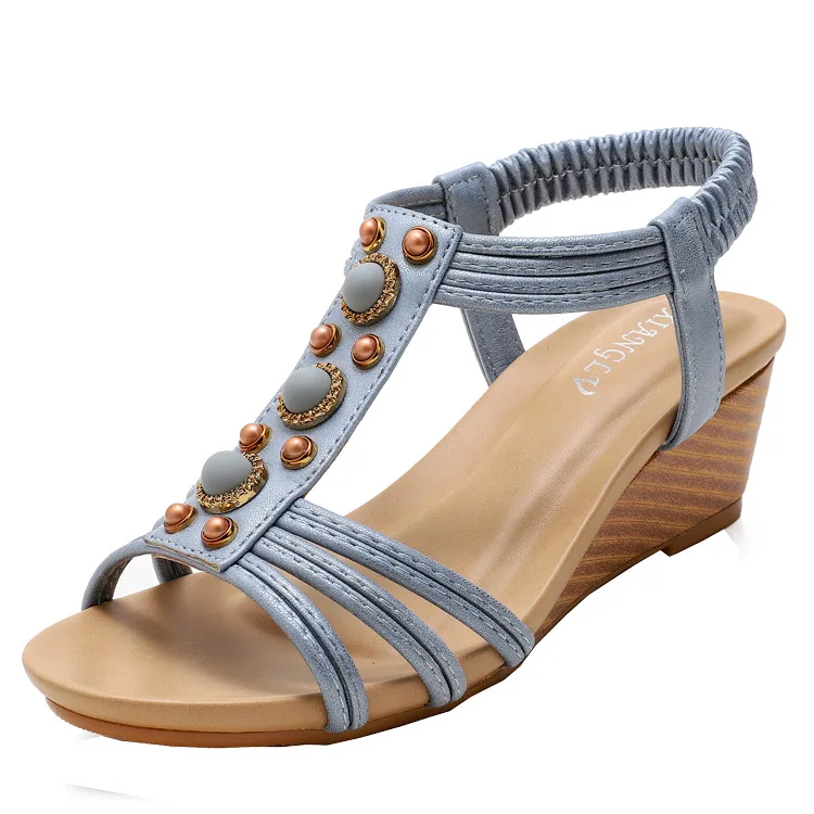 

Women's Gladiator Sandals Shoes Beach Ladies Flat Platform Shoes Loafers Bohemia Fashion Beach Summer Women Sandals Big Size