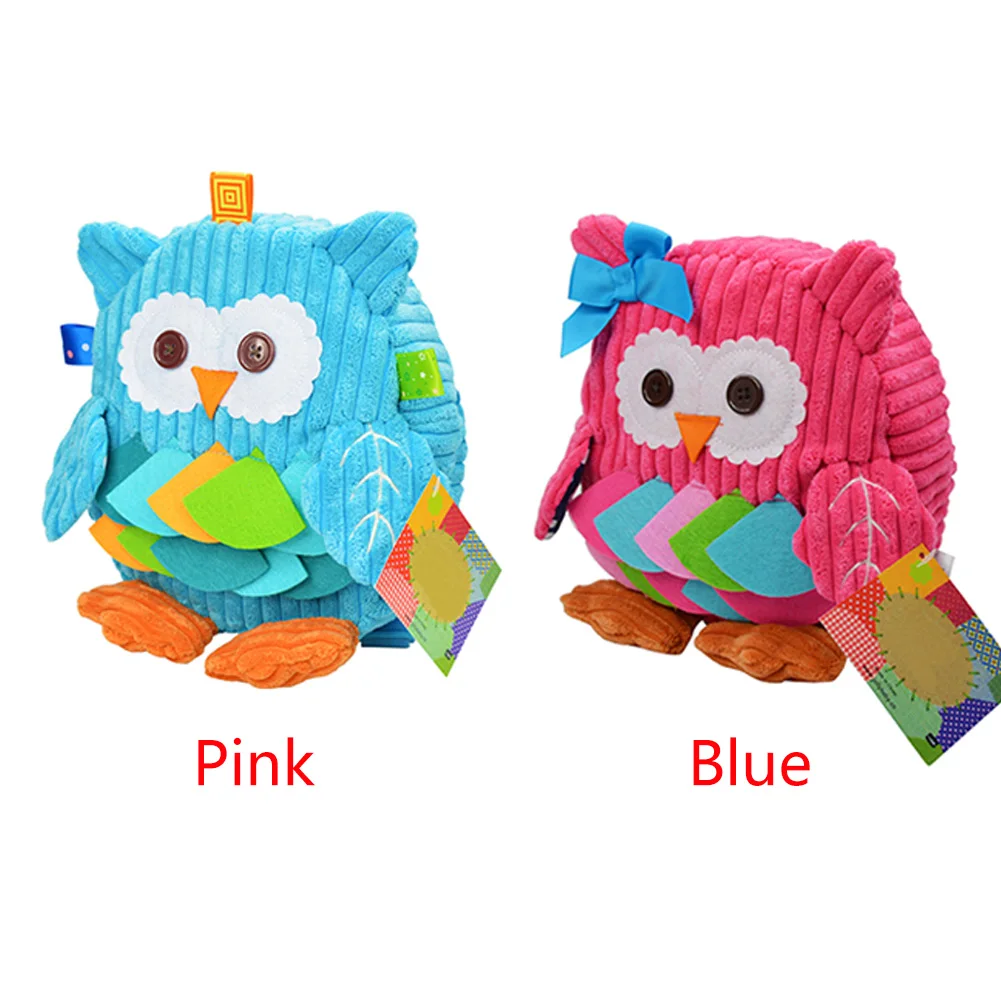 

Girls Boys Adjustable Strap Cartoon Owl Baby Children Kids Backpack School Zipper Animals Lint Cute Large Capacity Snack Bag