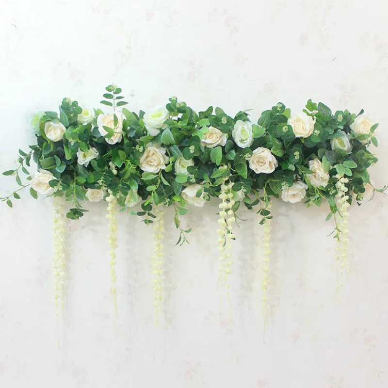 

Artificial Flowers Wall Wedding Background Lawn Table Flower 1 M Arched Flower Road Lead Home Arch Decoration