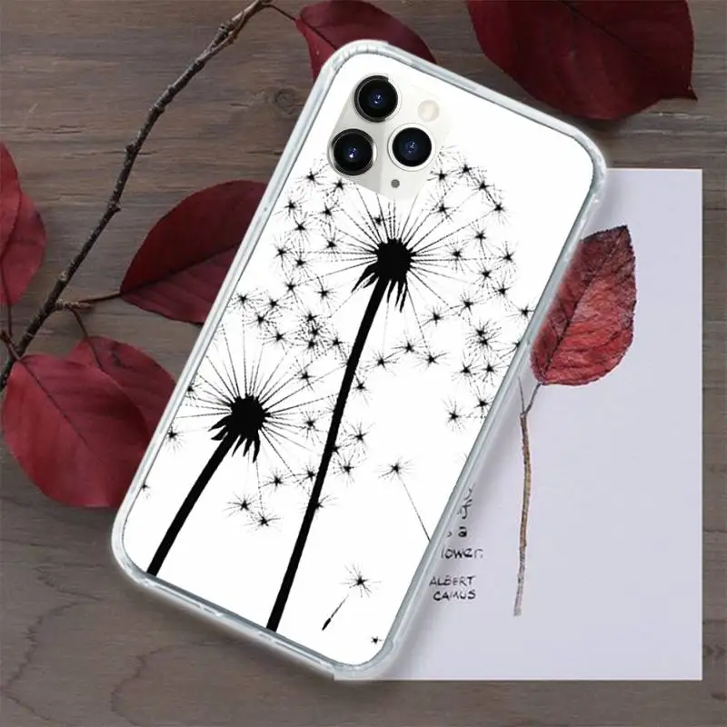 

Dandelion Phone Case Transparent for iPhone 11 12 mini pro XS MAX 8 7 6 6S Plus X 5S SE 2020 XR
