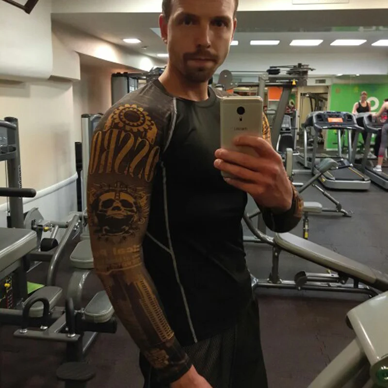 Спортивная футболка мужские колготки для бега тренировочная спортивная одежда