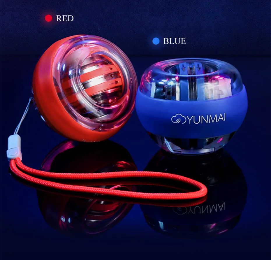 Xiaomi YunMai шар для разминки запястий светодиодный Gyroball Essential Spinner Гироскопический тренажер для предплечья гироскопа мяч