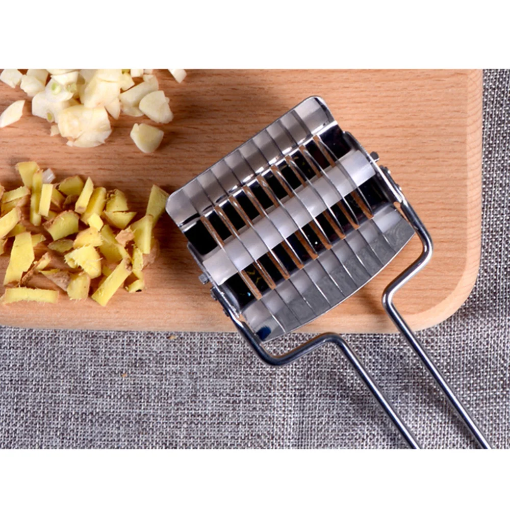 

Manual Stainless Steel Noodle Roller Garlic Green Onion Dough Cutter Pasta Spaghetti Maker
