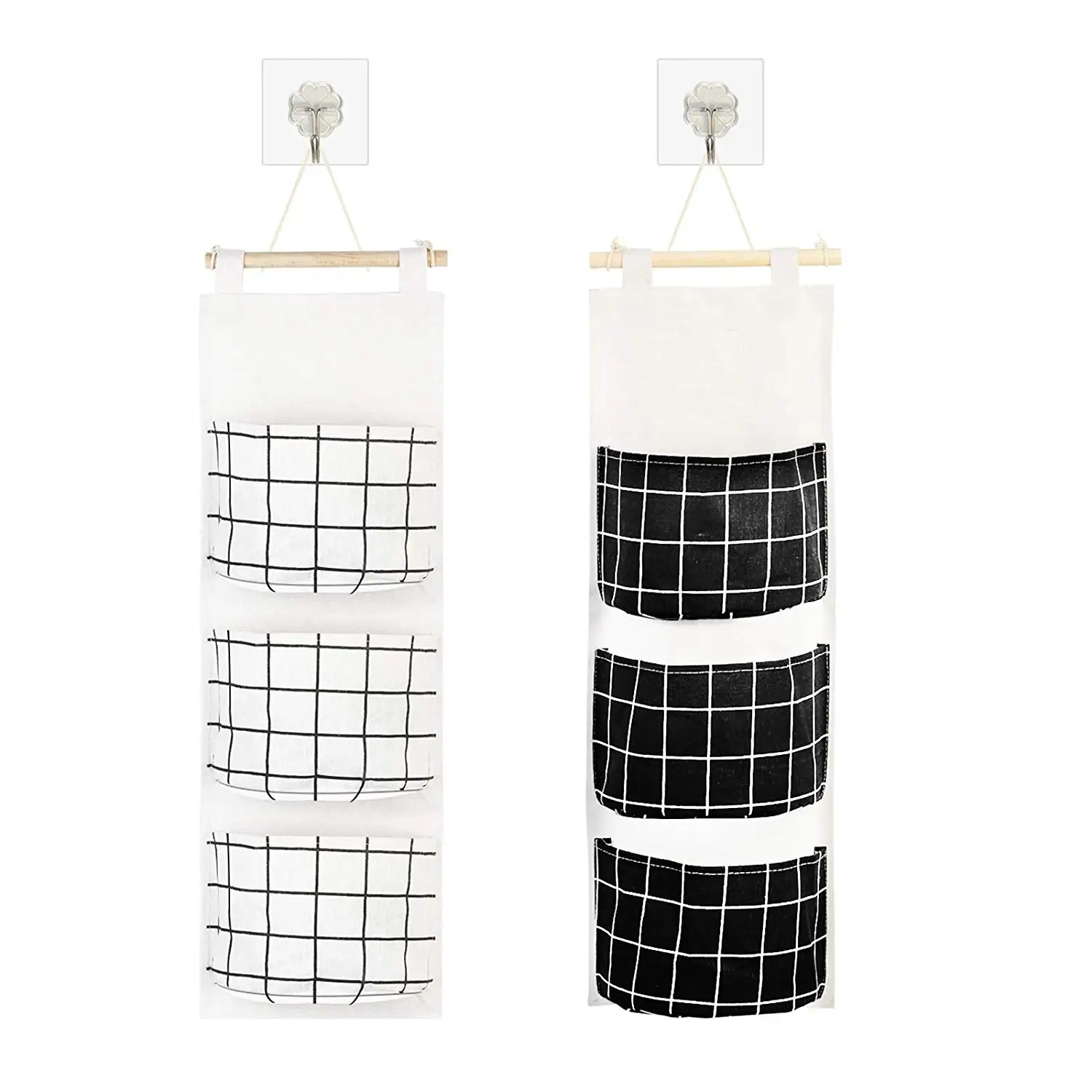 Настенные сумки для хранения metable 2 шт. льняные карманный органайзер на дверь