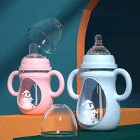glass baby bottles drinking cup children feeding bottle straw water drink bottles for baby newborn milk feeder baby goods