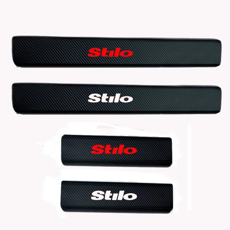 Виниловая наклейка из углеродного волокна защитная Накладка на порог автомобиля