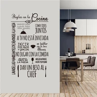 vinyl wall stickers phrase kitchen rules family wall decals art wallpaper kitchen home decoration house decoration sp 036