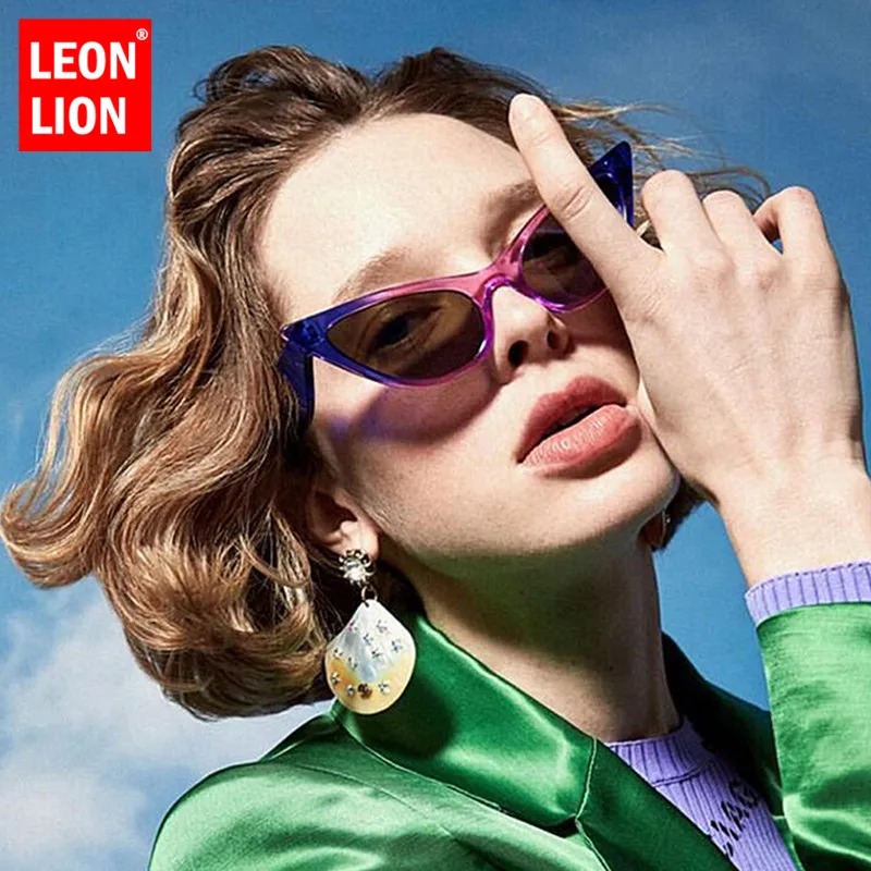 

LeonLion Luxury Cateye Sunglasses Women 2021 Retro Glasses Women Small Sunglasses Women Brand Designer Oculos De Sol Feminino